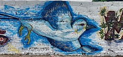 La grande fresque... l'oiseau Relier